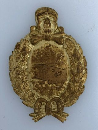 Vintage Imperial Germany/german Wwi Tank Combat Badge Award Stamping In Brass