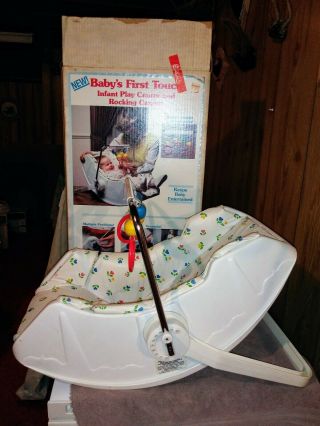 Vintage Kolcraft Babies First Touch Infant Play Center And Rocking Carrier Seat