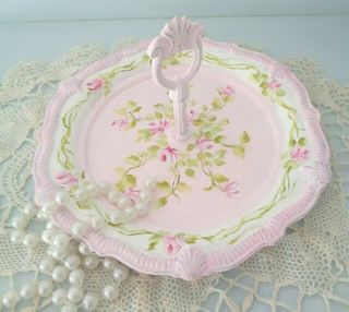 Dessert/candy/nut Tray Hp Cottage Chic Shabby Vintage Hand Painted