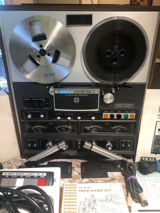Akai 280D - SS Reel To Reel Quadraphonic Quad Tape Deck With Accessories AS - IS 12