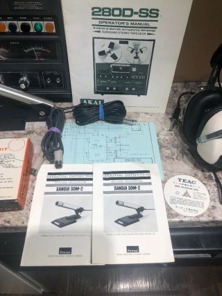 Akai 280D - SS Reel To Reel Quadraphonic Quad Tape Deck With Accessories AS - IS 6