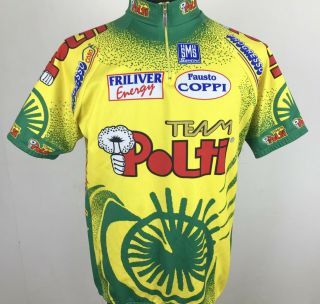 Vintage 90s SMS Santini POLTI Team Cycling Jersey Men ' s Size XXL FAUSTO COPPI 2