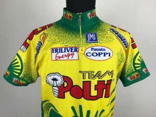 Vintage 90s SMS Santini POLTI Team Cycling Jersey Men ' s Size XXL FAUSTO COPPI 3