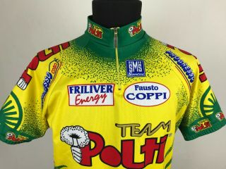 Vintage 90s SMS Santini POLTI Team Cycling Jersey Men ' s Size XXL FAUSTO COPPI 4
