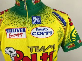 Vintage 90s SMS Santini POLTI Team Cycling Jersey Men ' s Size XXL FAUSTO COPPI 6
