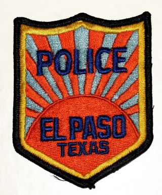 El Paso Texas Tx Sheriff Police Patch Sunrise Vintage Old 4” 4”