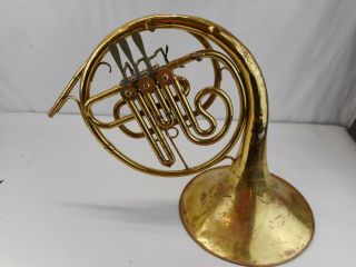 Vintage C.  G.  Conn Single French Horn For Repair