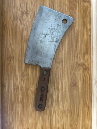 Scarce Vintage Chicago Cutlery Usa Pc - 1 7 " Professional Cleaver Knife
