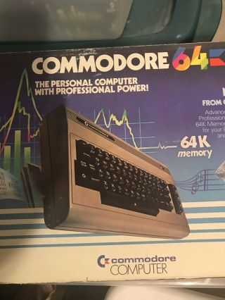 Commodore 64 Personal Computer System Box Complete And