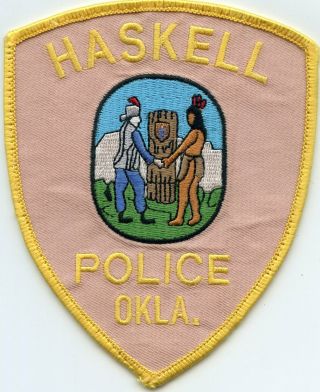 Old Vintage Haskell Oklahoma Ok Police Patch