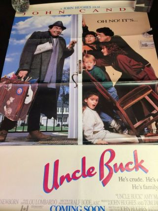 Vintage 1989 Uncle Buck Ds Variant Movie Theater Poster John Candy