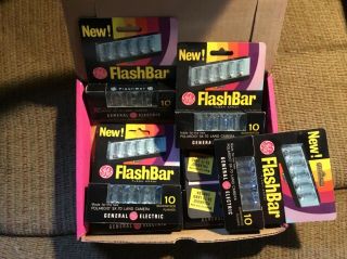 Polaroid SX - 70 Flash Bars GE 10 flash to bar.  Box of 9 packs. 2