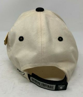 Vintage 1990s Oakland Raiders NFL Football Adjustable Strap Hat Cap Reebok 5