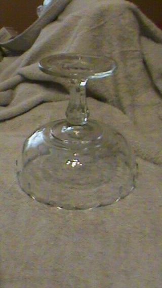 VINTAGE INDIANA GLASS COMPOTE SCALLOPED TEARDROP PEDESTAL FRUIT BOWL CANDY DISH 3