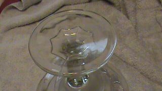 VINTAGE INDIANA GLASS COMPOTE SCALLOPED TEARDROP PEDESTAL FRUIT BOWL CANDY DISH 4