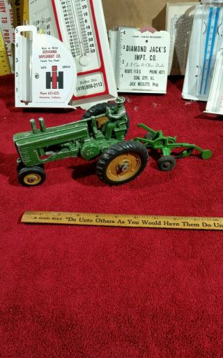 John Deere Tractor Toy - Plow - Ertl Arcade - Vintage Farm Implement