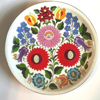 Vintage Kalocsa Hungary Hand Painted Floral Flowers Porcelain Plate