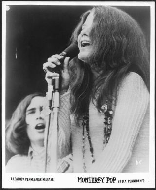 Iconic Janis Joplin Onstage Monterey Pop Festival Movie Vintage 1967 Photograph