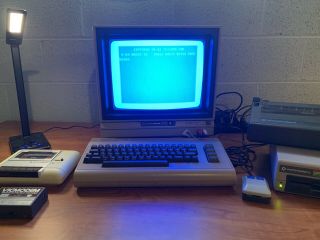 Commodore 64 Computer With Power Supply And Box