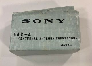 Vintage Sony Eac - 4 External Antenna Connector Made In Japan