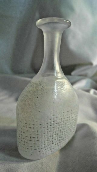 Vintage Kosta Boda Miniature Mcm Art Glass Vase Signed Bertil Vallien.