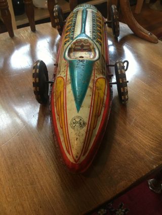 Vintage Marx Tin Lithograph Wind Up Indy Race Car.