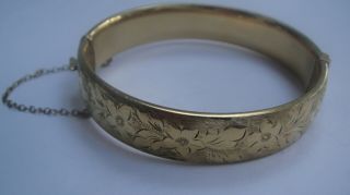 Vintage Gj Ltd Georg Jensen 1/5 9ct Rolled Gold Bangle Bracelet