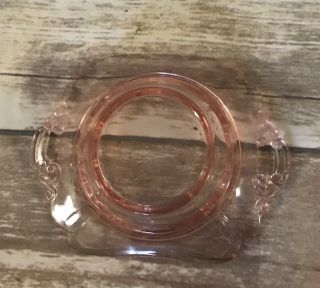 Vintage Pink Depression Glass Candy Dish With Lid 5