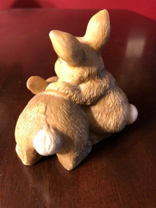 Vintage HOMCO Porcelain Figurine Bunny Bunnies 1455 Rabbits Hide & Seek 4
