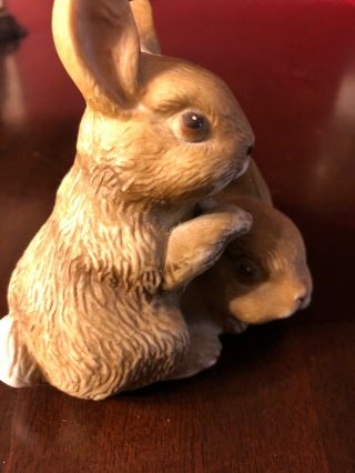 Vintage HOMCO Porcelain Figurine Bunny Bunnies 1455 Rabbits Hide & Seek 5