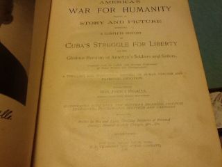 America ' s War for Humanity; HC 1898; Spanish - American War propaganda,  Cuba&Spain 4