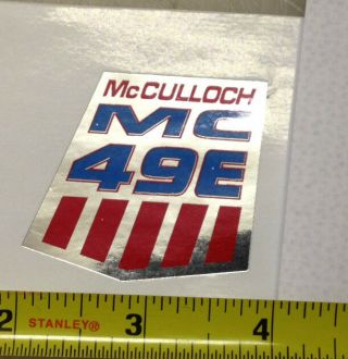 Mcculloch Kart Decal Mc 49e Mc49e On Chrome Vintage Go Kart