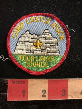 Vintage Camp Castlerock Four Lakes Council Boy Scouts Patch 96u9