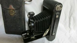 Vintage Late 1920s Kodak Rainbow Hawk - Eye No 2a Folding Model B Camera W/ Case