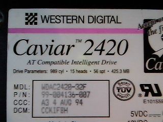 Hard Drive Ide Western Digital Caviar Wdac2420 - 32f 2420