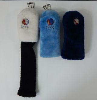 Vintage Ping Indian Valley Country Club 1,  3 And 5 Wood Golf Club Head Covers