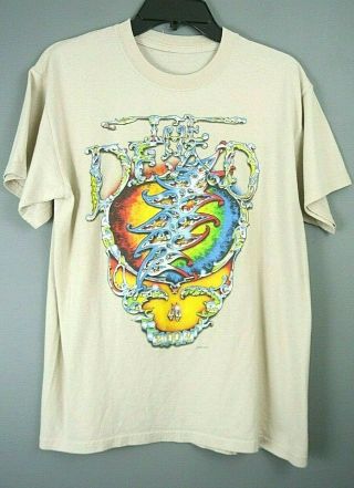 Vintage Grateful Dead Concert T - Shirt M Beige 2004 Graphic Skull 227