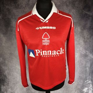 Nottingham Forest Vintage Long Sleeve Football Shirt Umbro 1998/2000 Home 40 "