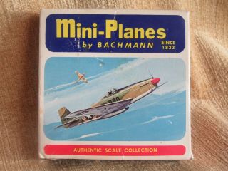 Vintage Bachmann Mini Planes Mustang P - 51 Authentic Model Box