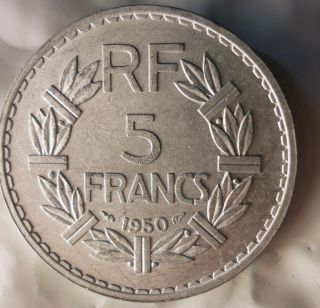 1950 France 5 Francs - Great Vintage Coin - - France Bin 2