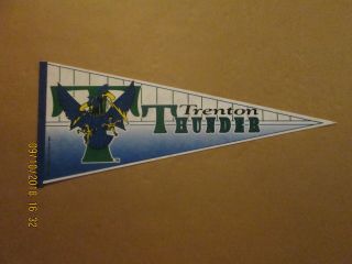 Eastern League Trenton Thunder Vintage Circa 1994 Logo Baseball Pennant