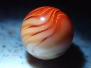 Vintage Marbles Christensen Agate Swirl With Flame On Two Sides 11/16 "