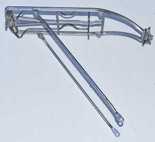 Vintage Aluminum Rear Bicycle Carrier With Spring Clamp