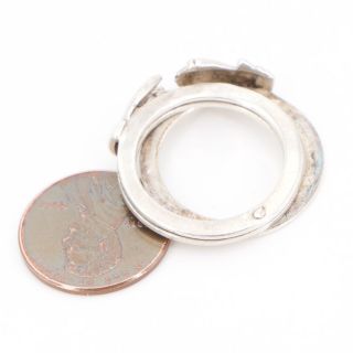 VTG Sterling Silver - FEDE GIMMEL Hand Heart Puzzle Ring Size 8 - 6g 4