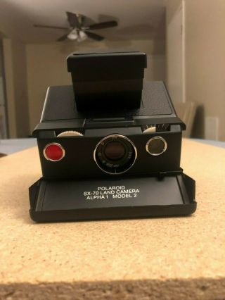 Polaroid Sx - 70 Land Camera Alpha 1 Model 2 - Reskin - Black Film