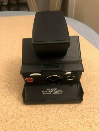Polaroid SX - 70 Land Camera Alpha 1 Model 2 - Reskin - Black Film 2