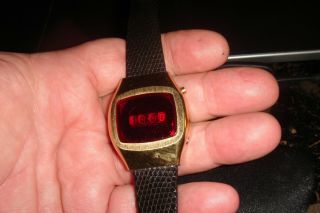 Rare Vintage Texas Instruments Red Led Watch Ndk75
