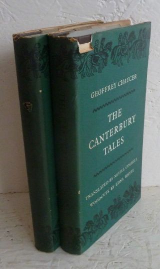 The Canterbury Tales Geoffrey Chaucer Folio Book Set 1956 1957 Woodcuts H/B 2