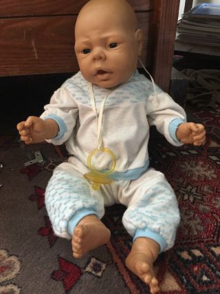 Vintage Anatomically Correct Boy Newborn Doll By Jesmar Made In Spain
