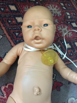 Vintage anatomically correct Boy newborn doll by Jesmar made in Spain 3